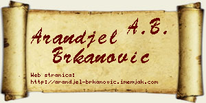 Aranđel Brkanović vizit kartica